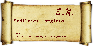 Stánicz Margitta névjegykártya